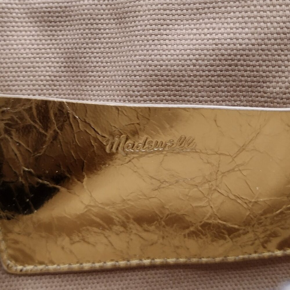 MADEWELL Metallic Gold Mini Sculptural Buckle Shoulder Bag - Picture 6 of 11
